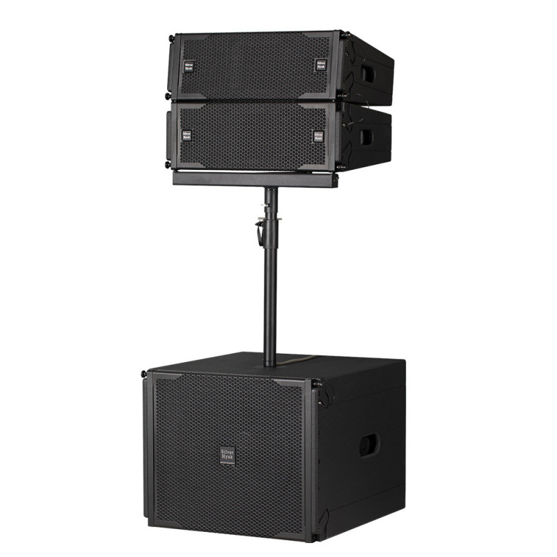 Equipo de sonido de escenario móvil de rendimiento al aire libre doble altavoz de matriz lineal de 6.5 pulgadas conjunto de sonido de matriz lineal activa