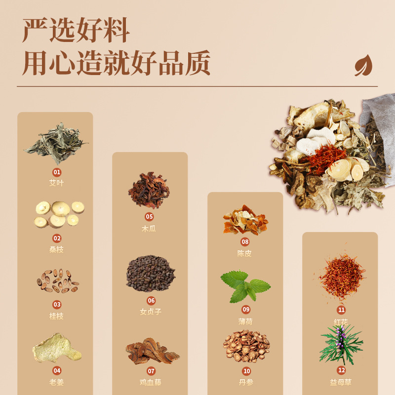 南京同仁堂泡足包中家庭用12味泡足粉艾草足浴包瑶浴卸売り泡足薬包|undefined