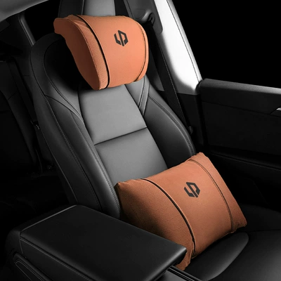 Headrest – for Zero Running Headrest - model-k-ideal-orange-zero-running-headrest-lumbar-support-pair