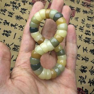 New line white jade bodhi root plate to play with bracelets female rosary beads students around the finger soft bodhi zi Wen to play with beads