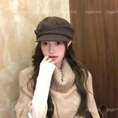 张婧仪气质堆叠风日系羊毛呢八角帽女复古显脸小不规则褶皱报童帽