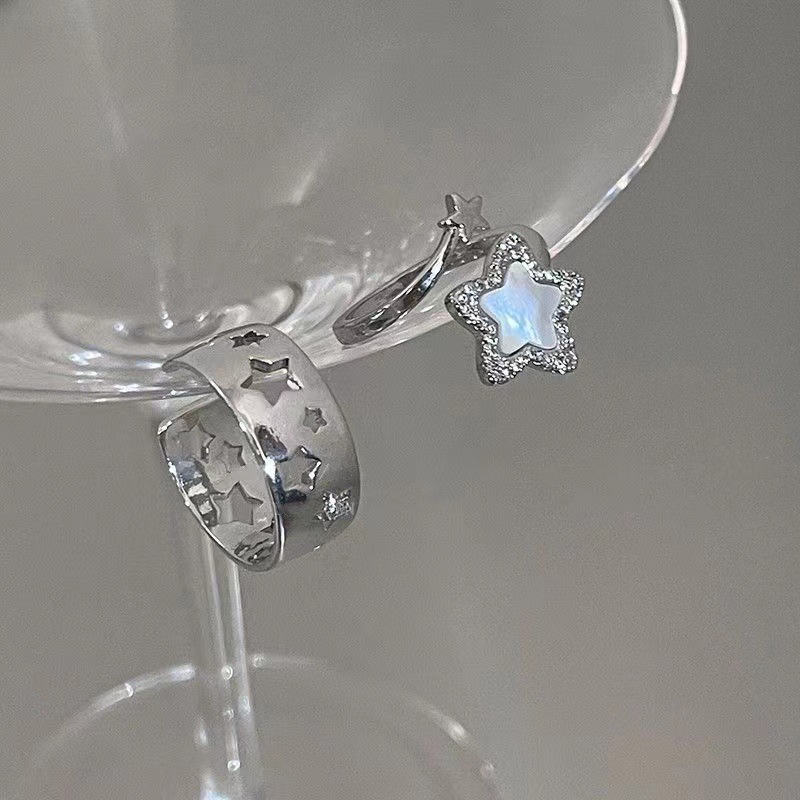 Vintage Style Star Ring For Women Niche Design Open Adjustable_voghion.com