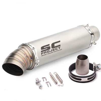 Motorcycle exhaust pipe, pipe stainless steel carbon - titanium-bent