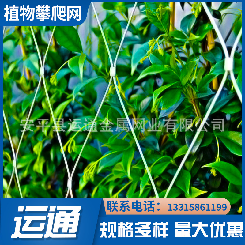 不锈钢绳网柔性钢丝绳网绿植攀爬绳网植物爬架金属绳网绿植攀爬网