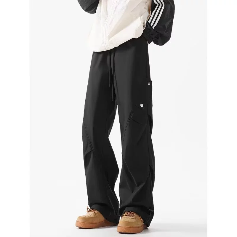 Spring water repellent trousers, American style, loose fit