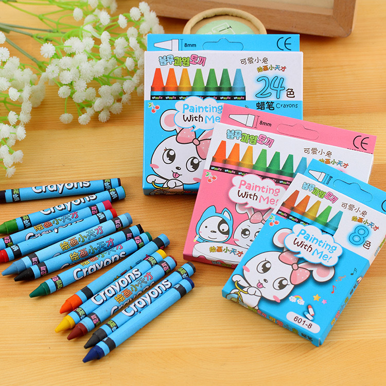 Creative and cute oil pastels 12 colors 18 colors 24 colors student art painting coloring pen children's crayons