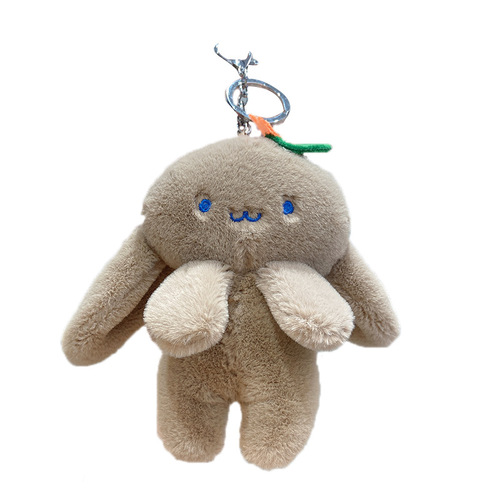 Carrot Rabbit Plush Doll Pendant Catching Machine Doll Wholesale Street Stall Fruit Doll Keychain Plush Toy