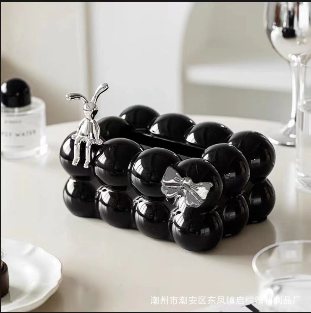 Creativo lindo decorativo caja de pañuelos de algodón de azúcar sala de estar mesa de café caja de almacenamiento de tejidos de alta gama Hotel KVT caja de pañuelos