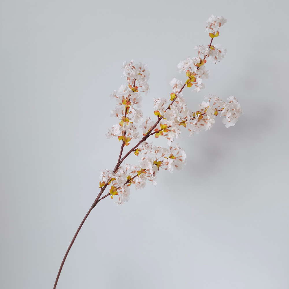 Decoración de interiores flores de cerezo flores de seda sala de estar muebles para el hogar mesa de comedor flores florales ramas de flores falsas flores de durazno flores artificiales