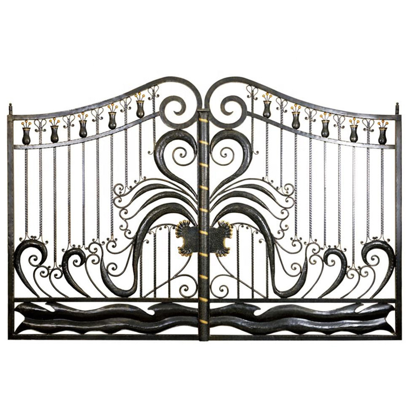 European-Style Wrought Iron Villa Gate, Garden Gate, Iron Sliding Gate, Handcrafted Iron Gate Factory