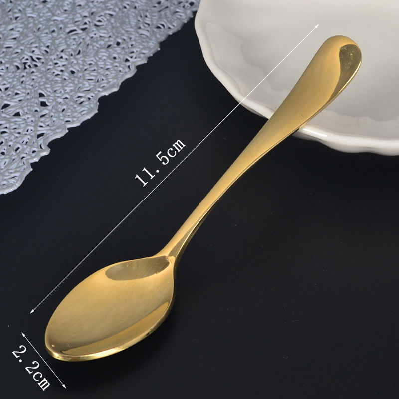 Pure Copper Handmade Coffee Popular Mini Creative And Cute Dessert Spoon, 11.5cm_voghion.com