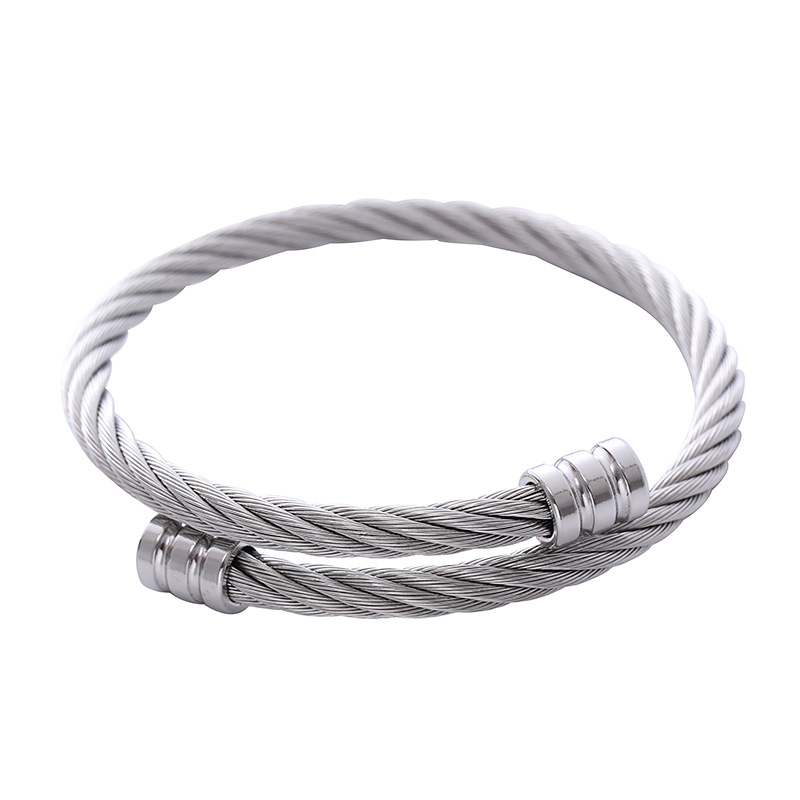 28g Weight Wholesale Hip-hop Solid Color Stainless Steel Bangle