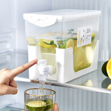 冷水壶带龙头带底座放冰箱水果茶壶夏家用柠檬水瓶水壶凉水桶冰水
