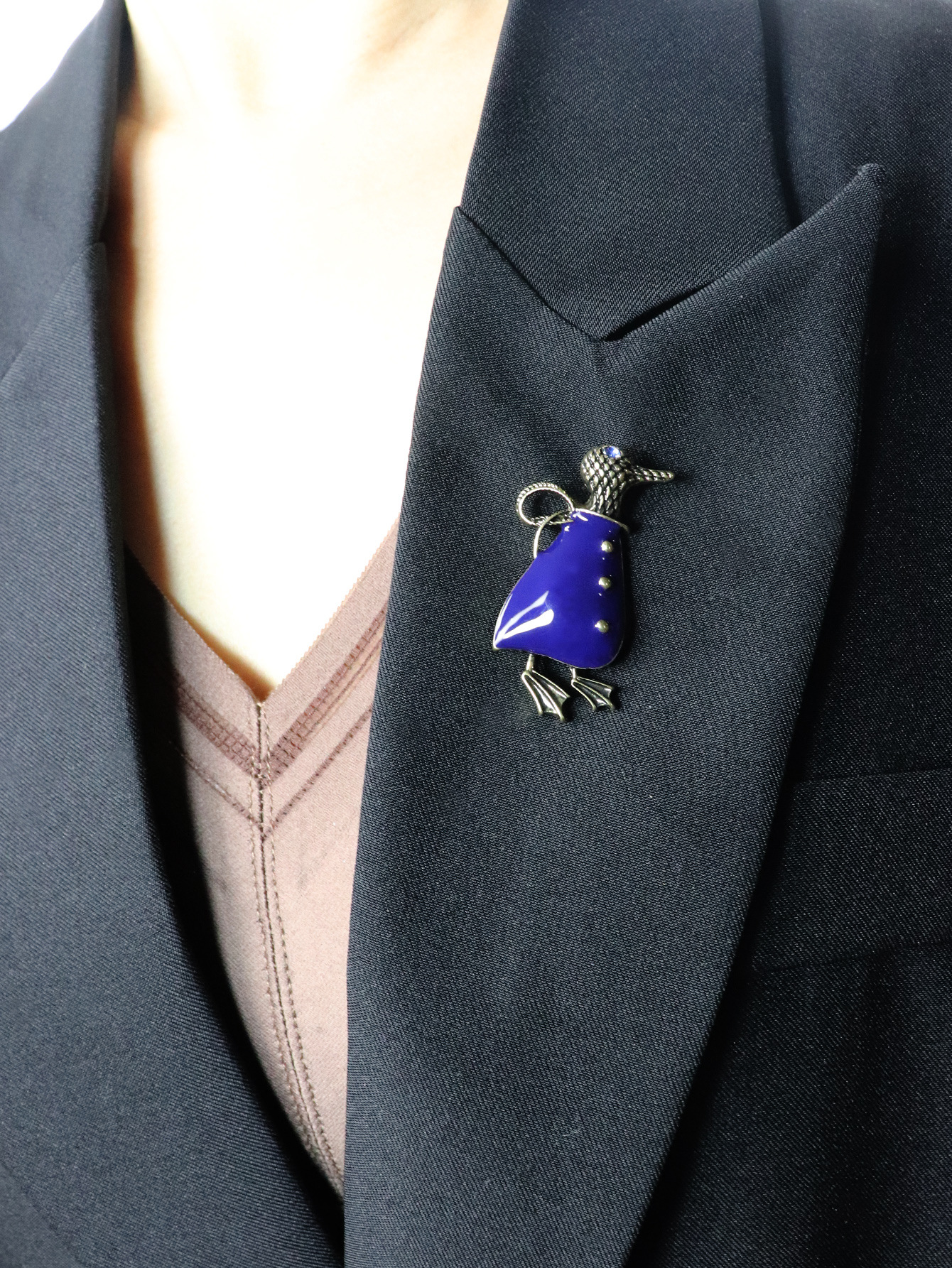Second-Hand Vintage Niche Enamel Little Penguin Brooch