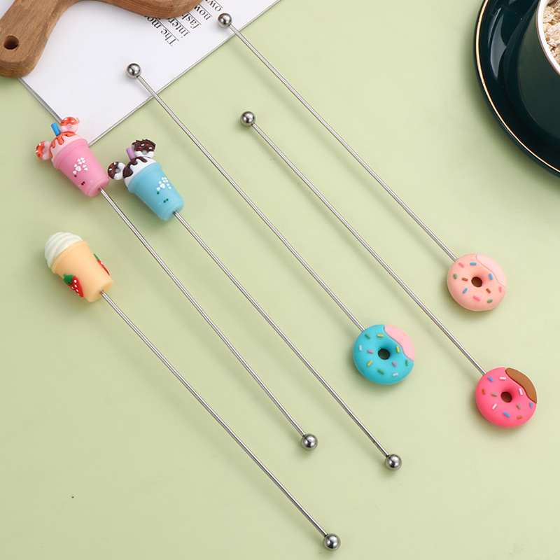 Creativo de dibujos animados 304 barra de agitación de acero inoxidable bar restaurante jugo de café coctelera coctelera