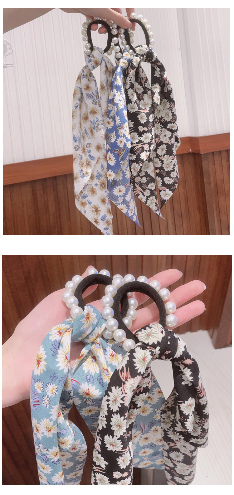 Fashion Ribbon Streamer Floral Pearl Head Rope Wholesale display picture 6