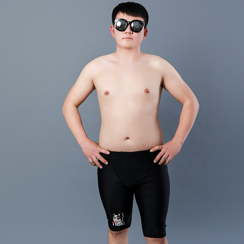泳裤男士 五分游泳裤度假沙滩速干男泳衣 加大码加肥平角泳裤卡通