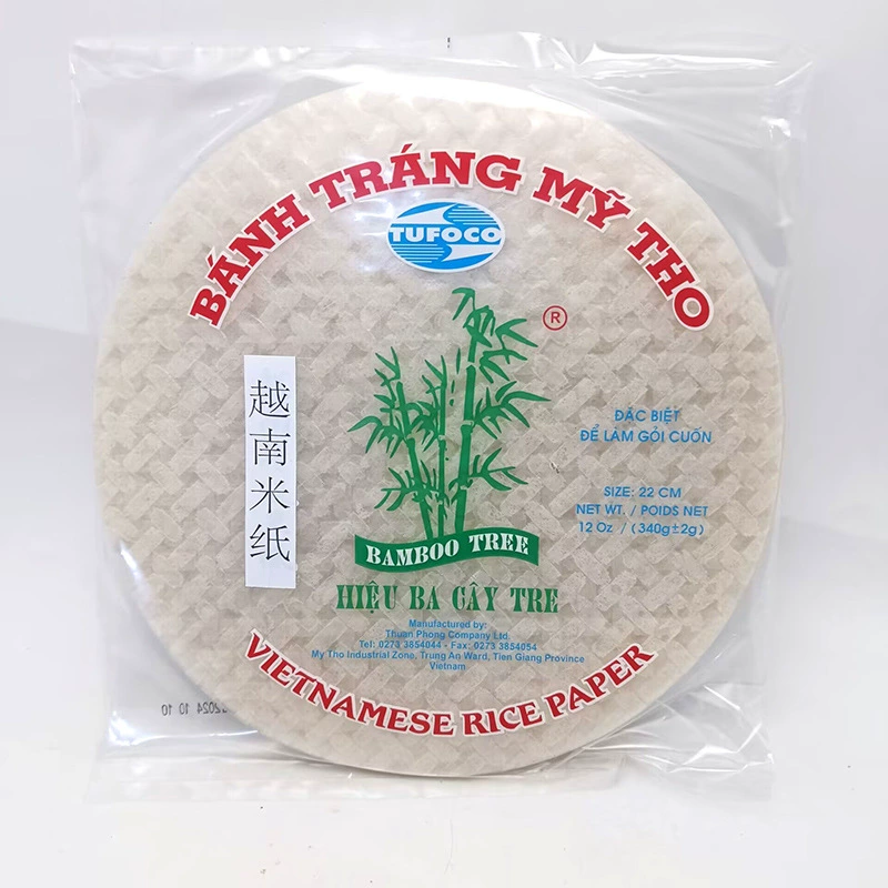 大量批发三原竹春卷皮薄饼皮22cm米皮透明米纸春卷皮可油炸340g