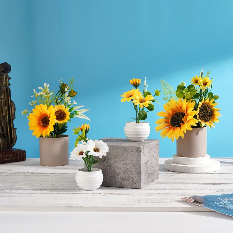 Sunflower artificial flower Daisy artificial flower supernatural decoration artificial flower decoration hallway desktop bedroom display fake flower Sunflower artificial flower Daisy artificial flower supernatural decoration artificial flower decoration hallway desktop bedroom display fake flower