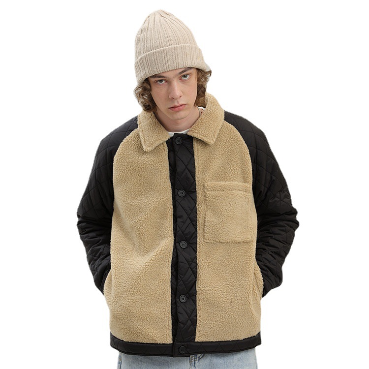 Chaqueta de Lana de Cordero para Hombre de Poliéster Térmica para Invierno image 6