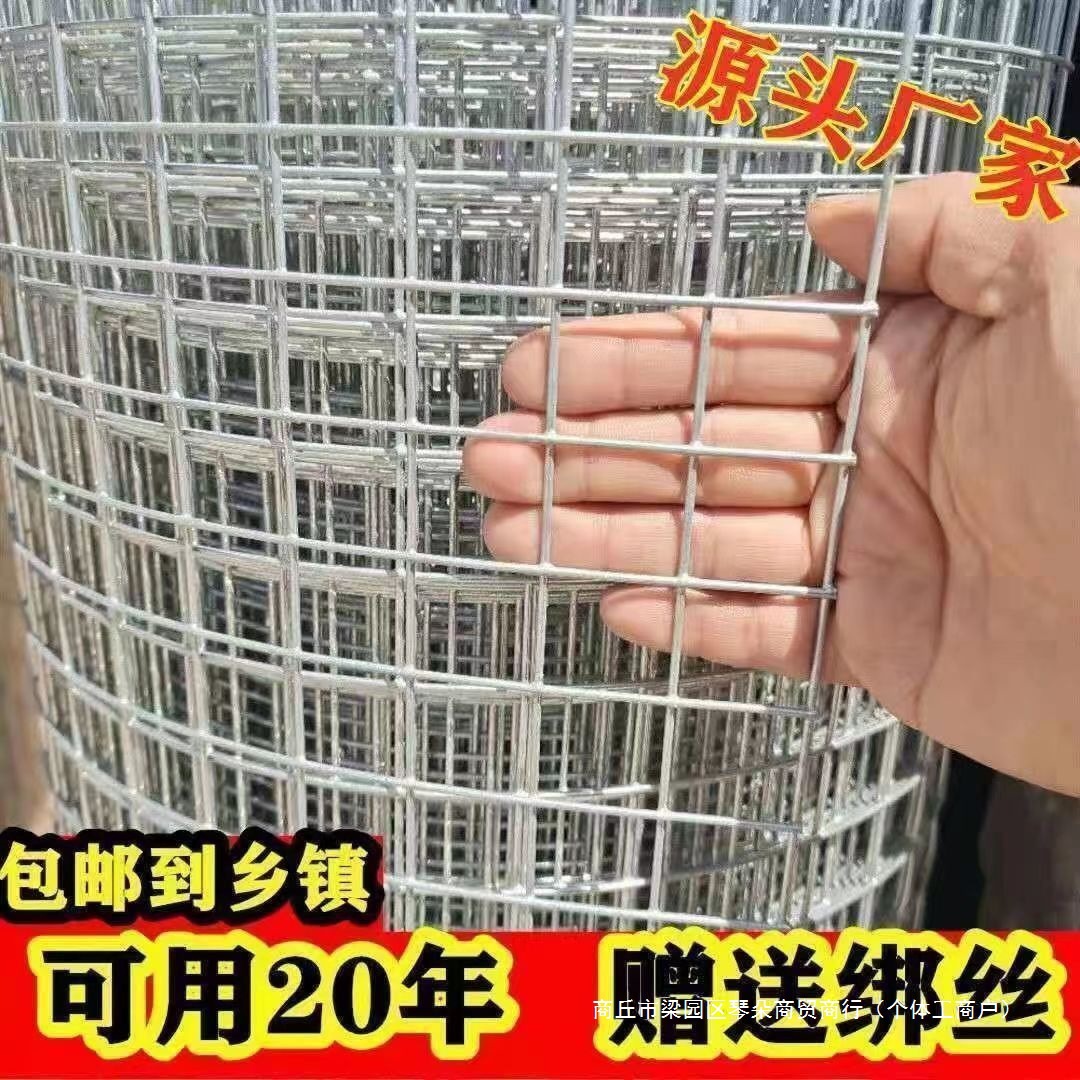 热镀锌防锈铁丝网加粗钢丝网围栏养殖网拦鸡网建筑网防护网铁网格