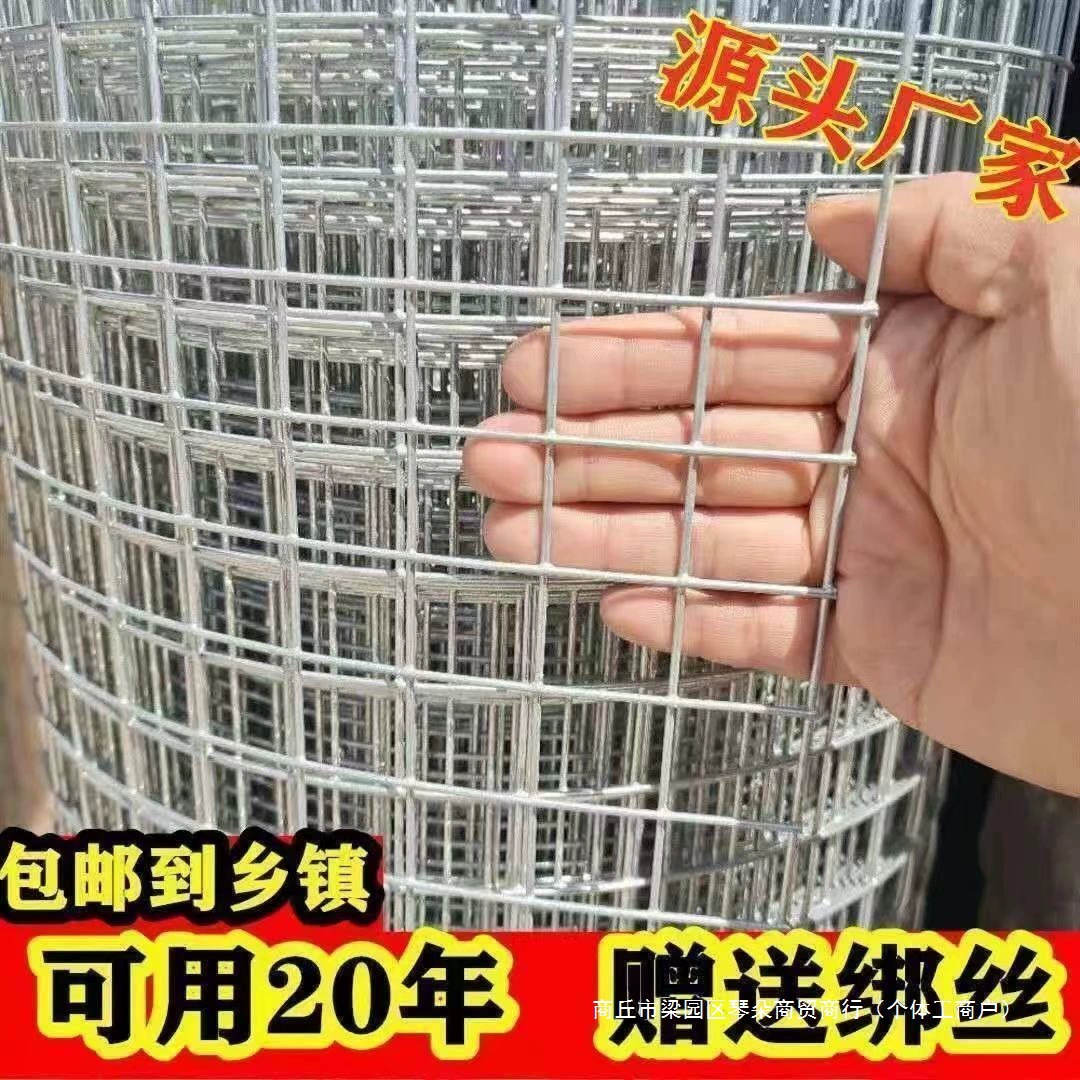热镀锌防锈铁丝网加粗钢丝网围栏养殖网拦鸡网建筑网防护网铁网格