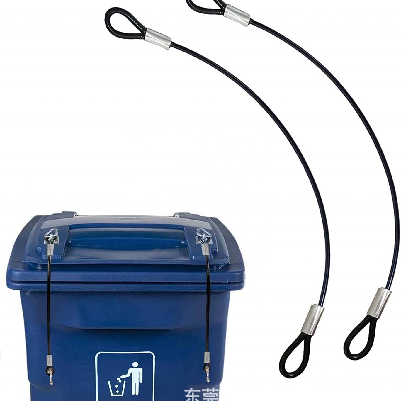 Cubierta de basura de acero inoxidable Cuerdas de alambre de acero Cerradura de cubierta metálica para cubierta de volcado de animales