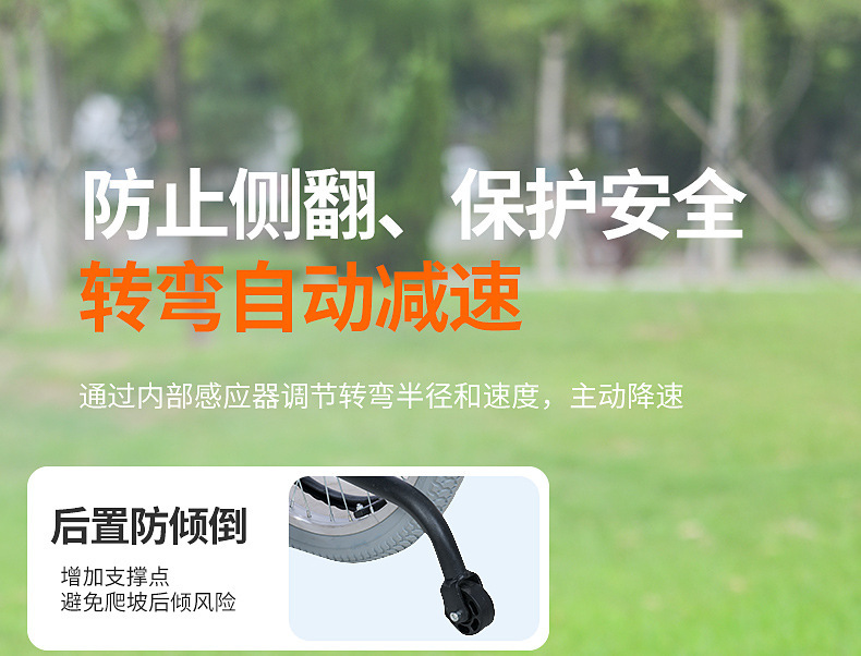 Export Low-Back Foldable Mobility Scooter for the Elderly, Intelligent Fully Automatic and Convenient Electric Wheelchair Scooter