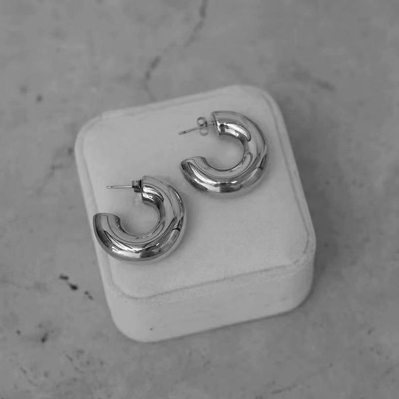 Gold Plated Plating Material 1 Pair Simple Style Geometric Plating 304 Stainless Steel Gold Plated Stainless Steel Earrings