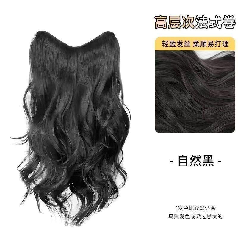 超轻薄克心动露思高层次卷假发片增发量蓬松一片式水波纹发|undefined