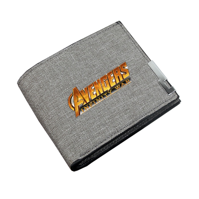 Anime Marvel héroe Marvel Comics estudiante monedero hombres y mujeres lienzo cartera corta