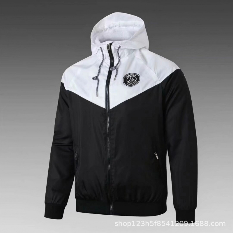 Nike Paris Saint-Germain Windrunner Windbreaker Jacket Hooded White Black