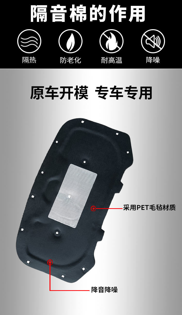 Suitable for Volkswagen Bora/Lavida/Sagitar/Lingdu/Weilin Hood Soundproofing Cotton Hood Insulation Cotton Modification