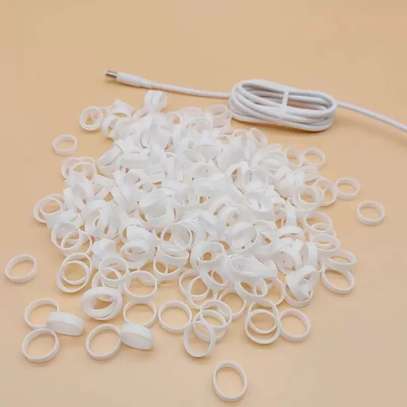 厂家供应硅胶圈扎带数据线硅胶束线圈 橡皮筋扎线圈 电源捆绑扎带