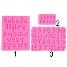 大小写英文字母数字翻糖硅胶模具DIY蛋糕装饰巧克力饼干滴胶模具