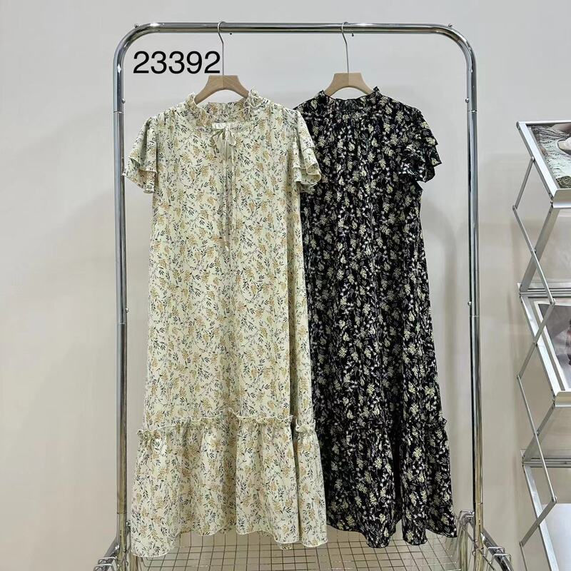 Summer New Pregnant Women's Dress Korean Style Loose Large Size Straight Tube Slim Floral Dress Mid-length Western Style Age-reducing Dress Summer New Pregnant Women's Dress Korean Style Loose Large Size Straight Tube Slim Floral Dress Mid-length Western Style Age-reducing Dress
