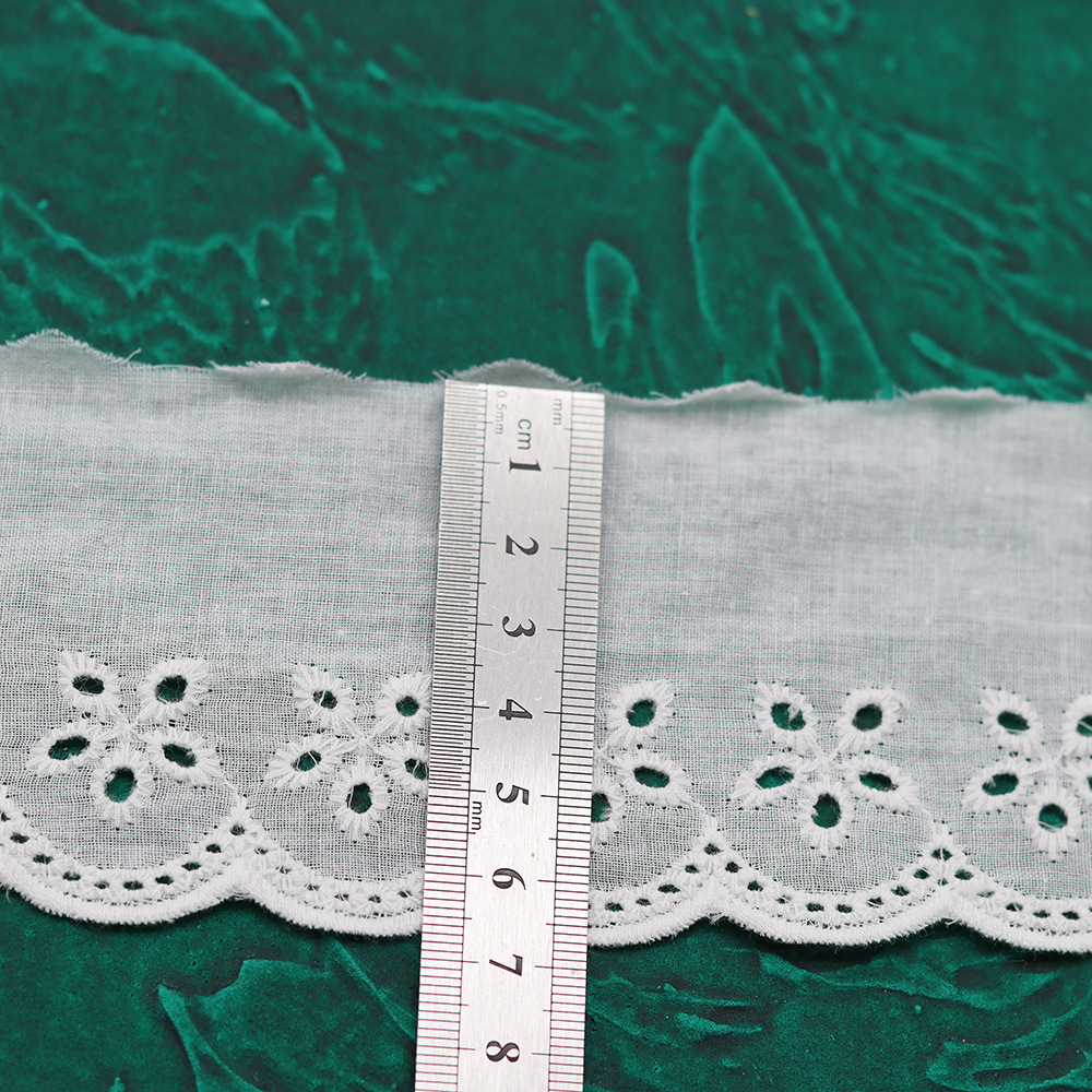 Flower-embroidered lace with large five-hole cotton lace, lace lace accessories, lockstitch decoration, DIY fabric for clothes, fabric for wedding dresses, fabric for making clothes, Chinese-style fabric pic 7