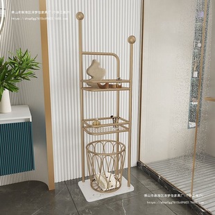 Nordic Style Bathroom Floor Towel Rack Storage Rack Bathroom Towel Rack Vertical Simple Clothes Storage Rack