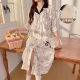 Summer with Chest Pad Pregnant Women's Nightgown Women's Cotton Mid-length Cardigan for the Month Dress Maternity Examination Dress Nursing Dress