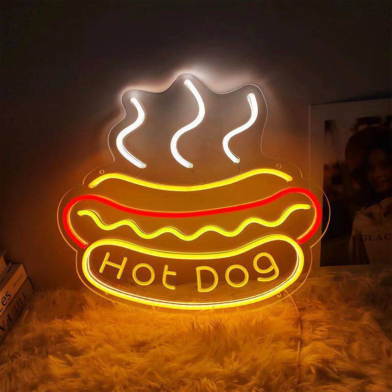 Lámpara de neón personalizada lámpara led cartel letras red fondo pared letrero decoración de mercado nocturno