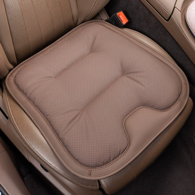 Universal four-season wear-resistant car seat cushion, backrest, rear row three-seater cushion, Mercedes-Benz Xiaomi full car seven-piece set (Seat cushion, seat cover) - front-row-single-piece-chestnut-brownbreathable-nappa-leather