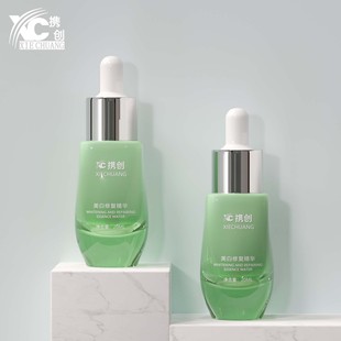 Spot 20ml Square and Round Thick Bottom Essence Glass Bottle Transparent Color Factory Direct Sale