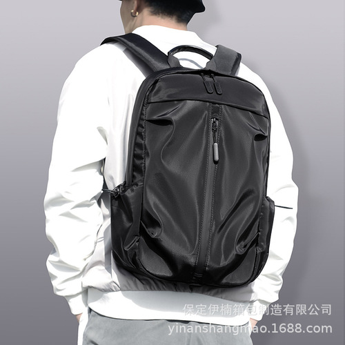 Men's new backpack, large capacity computer bag, backpack with printable logo, student school bag, travel backpack