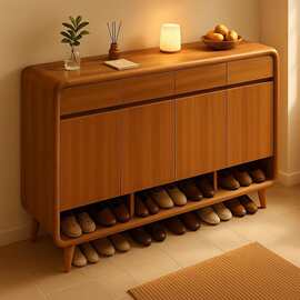 鞋柜门口一体柜家用入户鞋柜室内出租房用玄关柜门外走廊靠墙鞋架