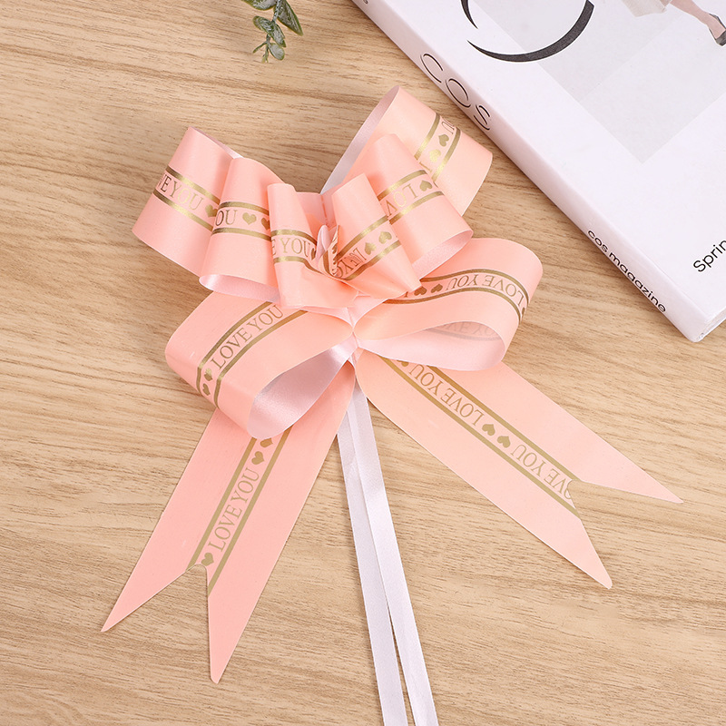 Diseño de boda al por mayor elegante amor eterno mano tire flor puerta tire flor 50 regalo flor embalaje arco cinta