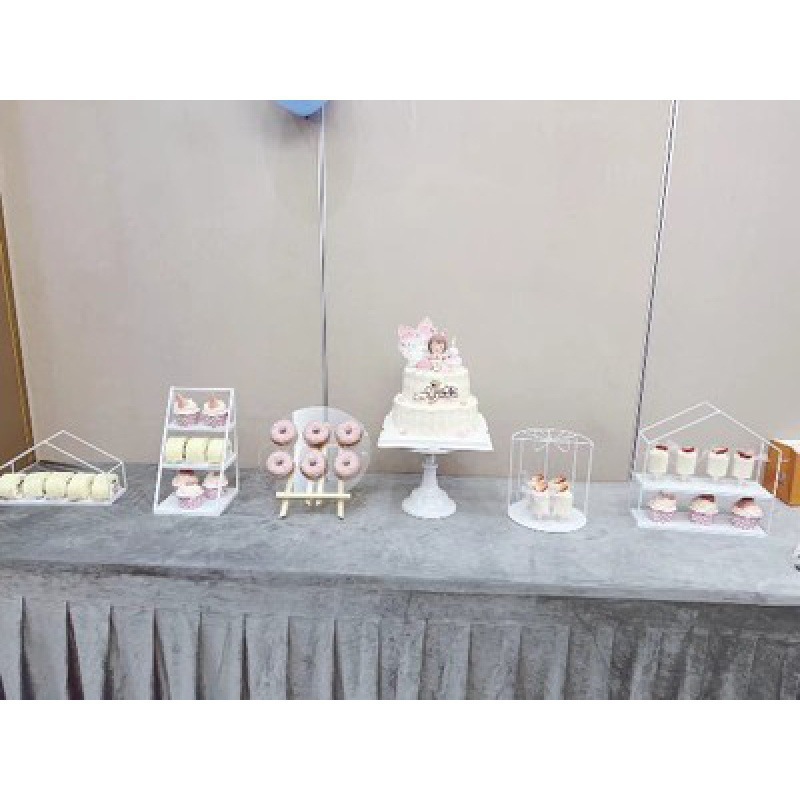 Tabla de postres decorativa estante de exhibición de postres pastel bandeja de comida fría mesa de té estante de pastel rack de té de la tarde