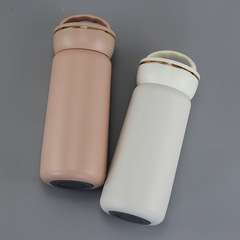 批發手提女神保溫杯304噴塑錐形不鏽鋼辦公水杯女士手提便攜杯子