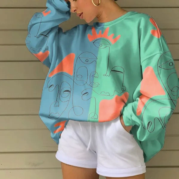 Sweatshirt, long-sleeve, 2023 collection, oversize