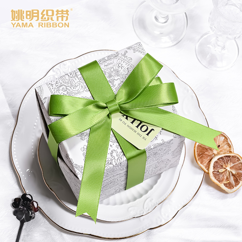 Yao Ming cinta fábrica al por mayor caja de la torta verde cinta de la flor de la cinta de hornear regalo decorativo embalaje vendaje image 5