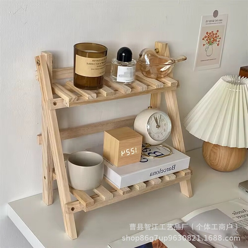 Multifunctional Indoor Simple Multi-Layer Desktop Storage Rack Flower Rack Student Desk Organization Dormitory Bedroom Decoration